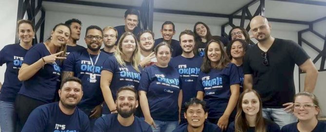 Equipe em expansão na CoBlue: atualmente são 38 colaboradores, mas deve chegar a 50 nos próximos meses.