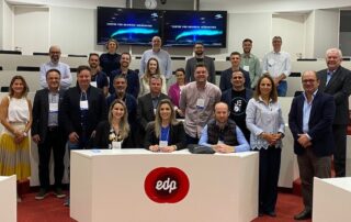 Missão SC em Portugal: Comitiva em uma das salas de aula da Porto Business School.