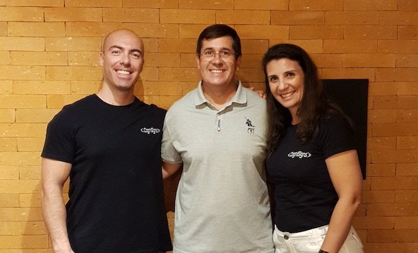 Leandro Mattos, Andressa Roveda (CogniSigns) e Eduardo Barbosa (Brognoli)