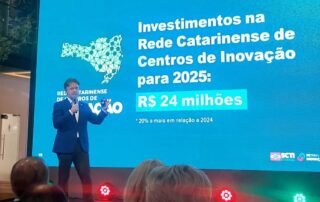 Recursos serão 20% superiores a 2024 detalhou o secretário de CT&I, Marcelo Fett, durante lançamento do programa SC Mais Inovação